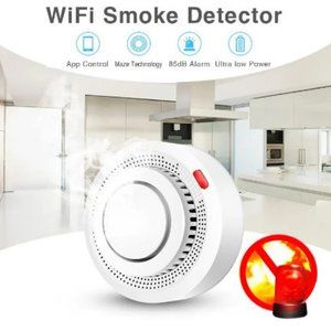 💥(4) WiFi Smoke Alarm Fire Protection Smoke Detector 💥